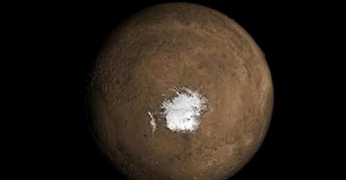 Nuova mappa del polo Sud di Marte rivela l’evoluzione climatica I risultati ottenuti hanno consentito di vincolare la concentrazione e la distribuzione del ghiaccio d’acqua nel polo Sud marziano.