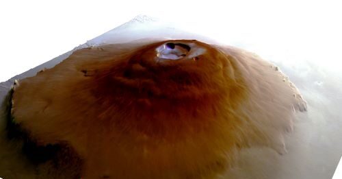 Caldere ghiacciate scoperte nei vulcani vicino all’equatore di Marte Il ghiaccio si estende in cima ai vulcani Tharsis, i più alti non solo di Marte ma del Sistema Solare