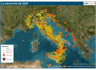 INGV, Nel 2024 quasi 17.000 eventi sismici in Italia